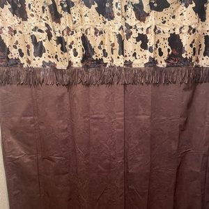 NWOT Western Cowhide and Leather Shower Curtain